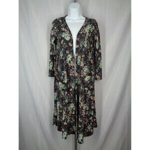 Lularoe Sarah Floral Ribbed Cardigan Duster Size XS
